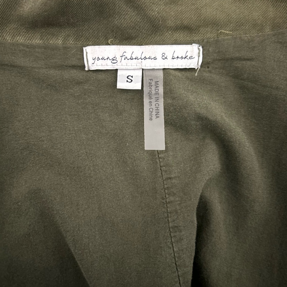 Young Fabulous & Broke NWOT "Clara" Lightweight Utility Bomber Jacket. Size S - Picture 9 of 11
